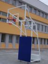 BASKETBOL POTASI DÖRT DİREKLİ TEKERLEKLİ 10MM CAM PANYALI 105X180CM
